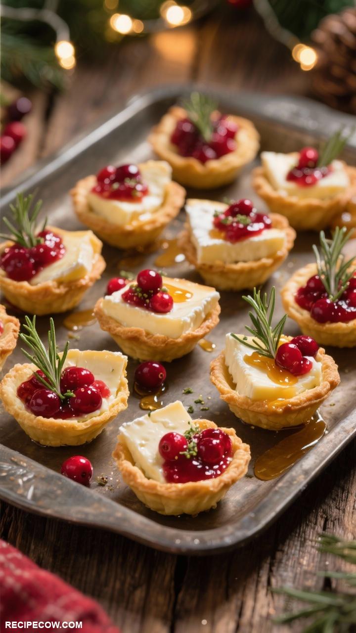 Holiday appetizers Cranberry Brie Bites