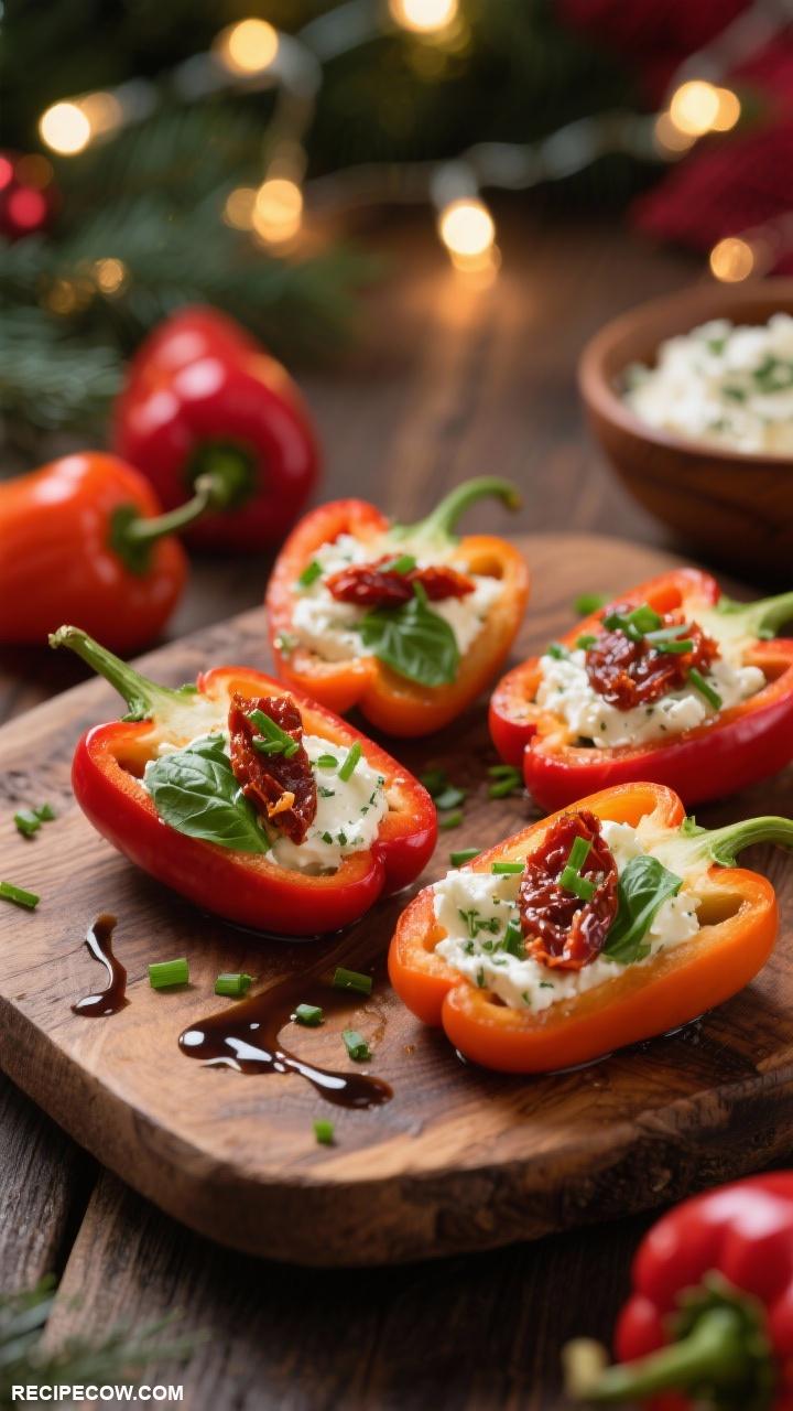 Holiday appetizers Stuffed Mini Peppers