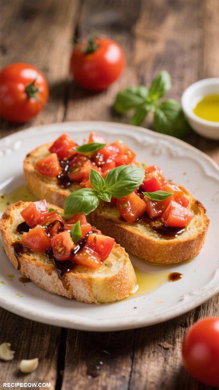Party appetizers Bruschetta with Tomato