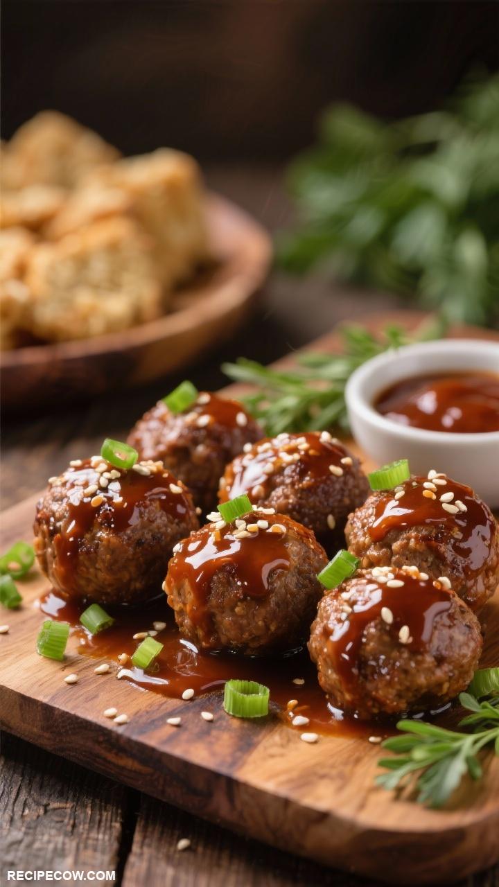 Party appetizers Meatballs in BBQ Sauce