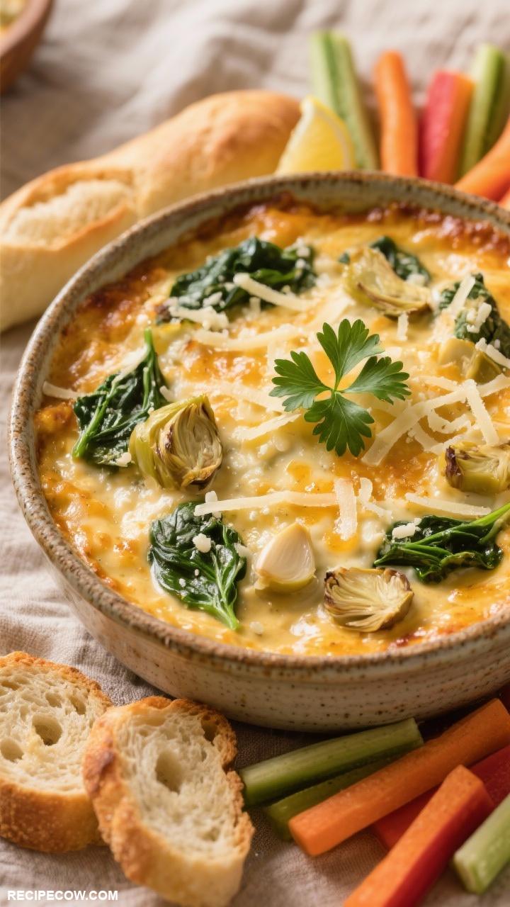 Party appetizers Spinach Artichoke Dip