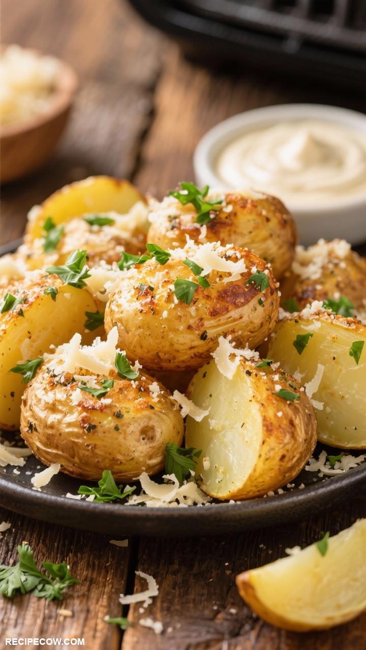 air fryer recipes Air Fryer Garlic Parmesan Potatoes