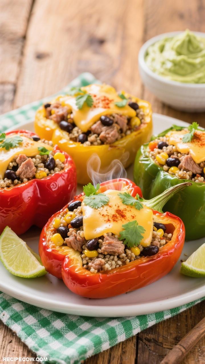 air fryer recipes Savory Air Fryer Stuffed Bell Peppers