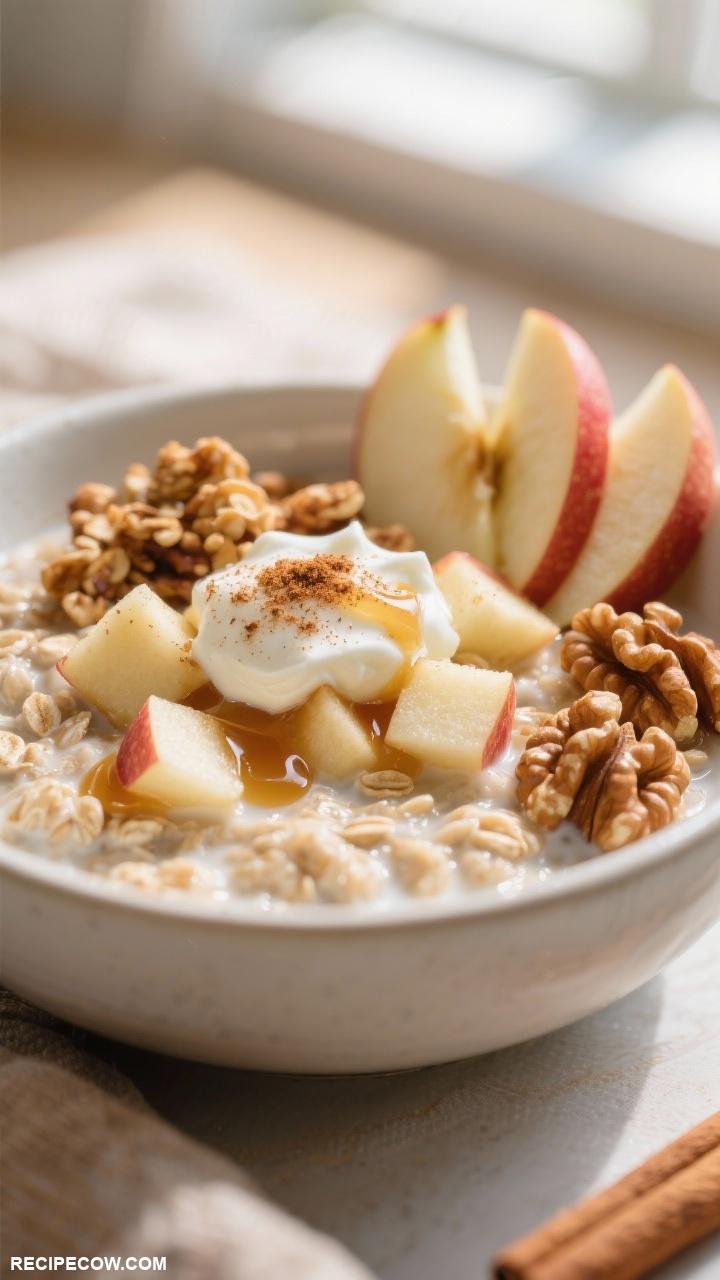 breakfast ideas for kids Cinnamon Apple Overnight Oats