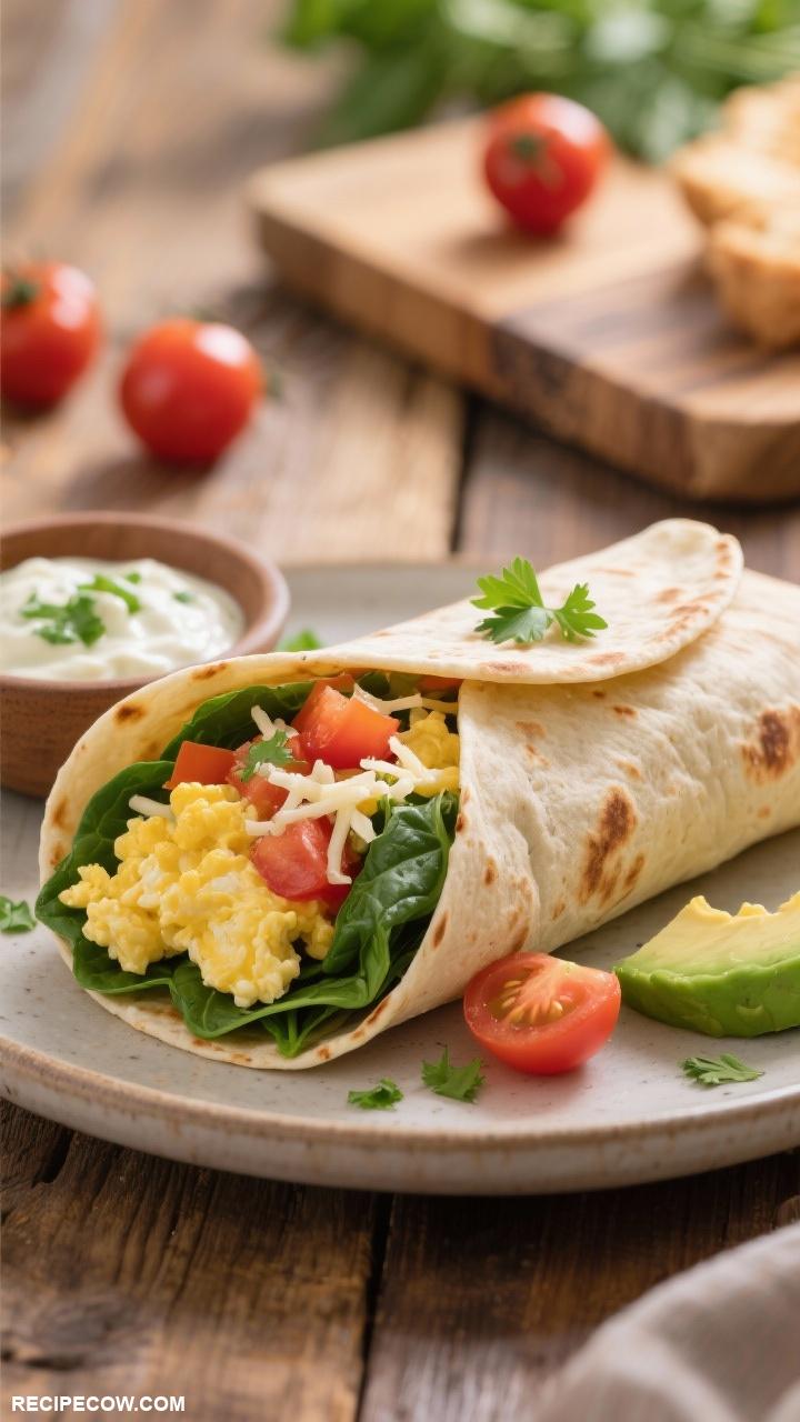 breakfast ideas for kids Veggie Breakfast Burrito