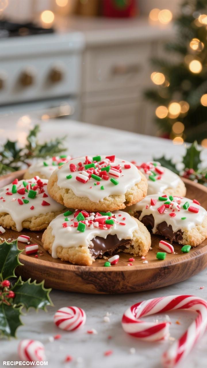 christmas recipes Peppermint Bark Cookies