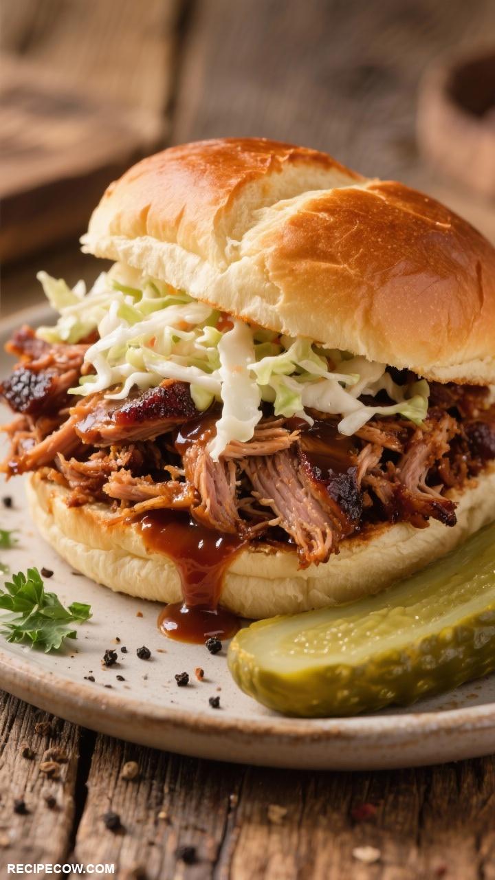 country style cooking BBQ Pulled Pork Sandwiches