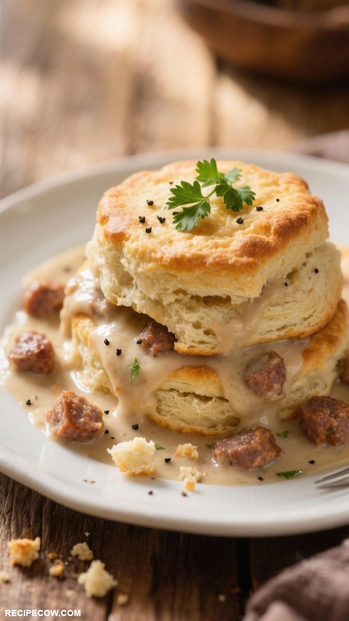 country style cooking Classic Biscuits and Gravy