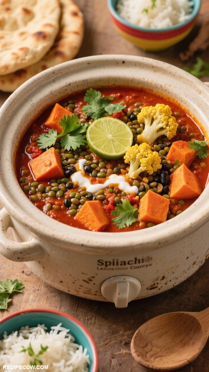 crockpot recipes Spicy Lentil Curry Stew