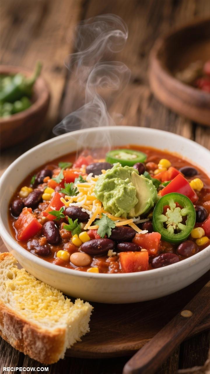 crockpot recipes Vegetarian Chili with Beans
