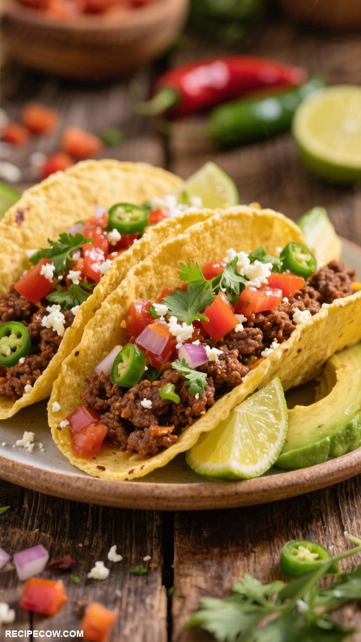 dinner recipes Beef Tacos with Zesty Salsa