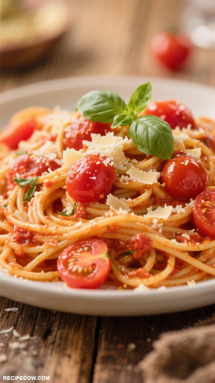 easy dinner ideas Creamy Tomato Basil Pasta
