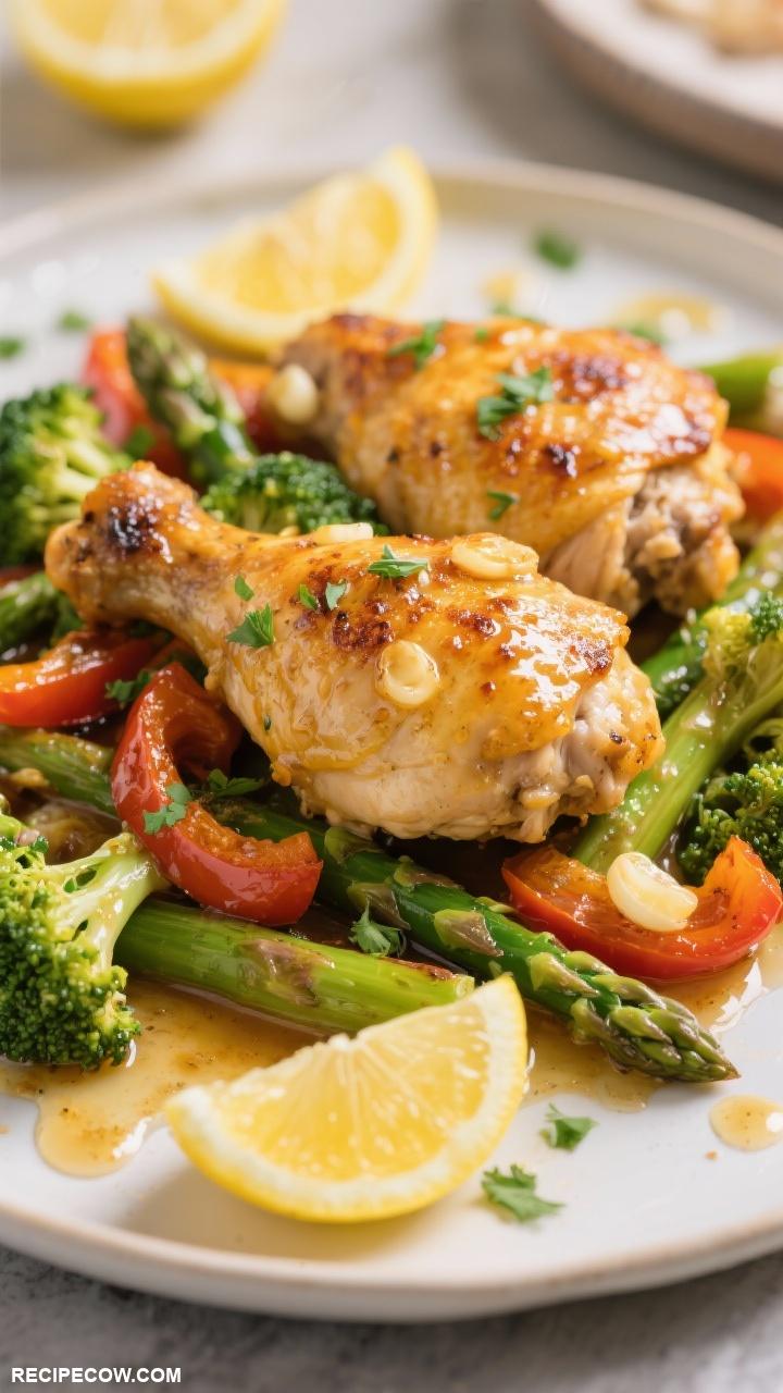 easy dinner ideas One Pan Lemon Garlic Chicken