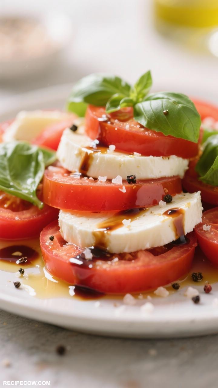 easy dinner ideas Simple Caprese Salad with Balsamic