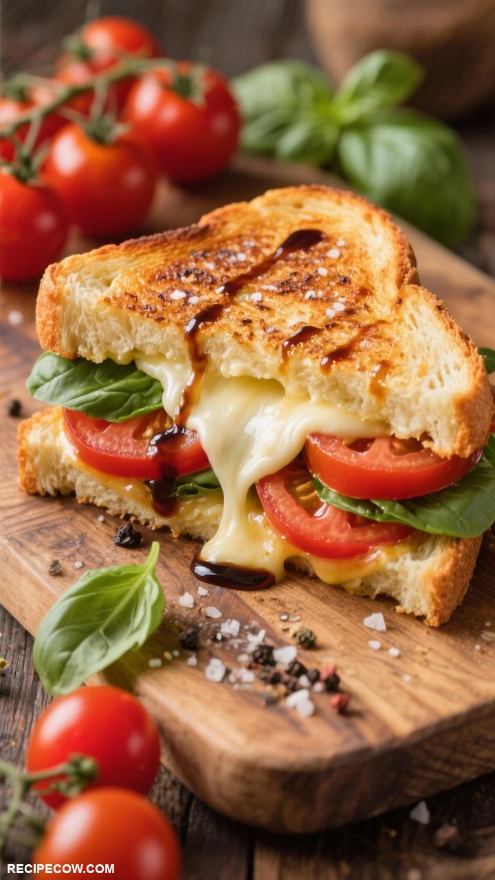 easy dinner recipes Savory Caprese Grilled Cheese
