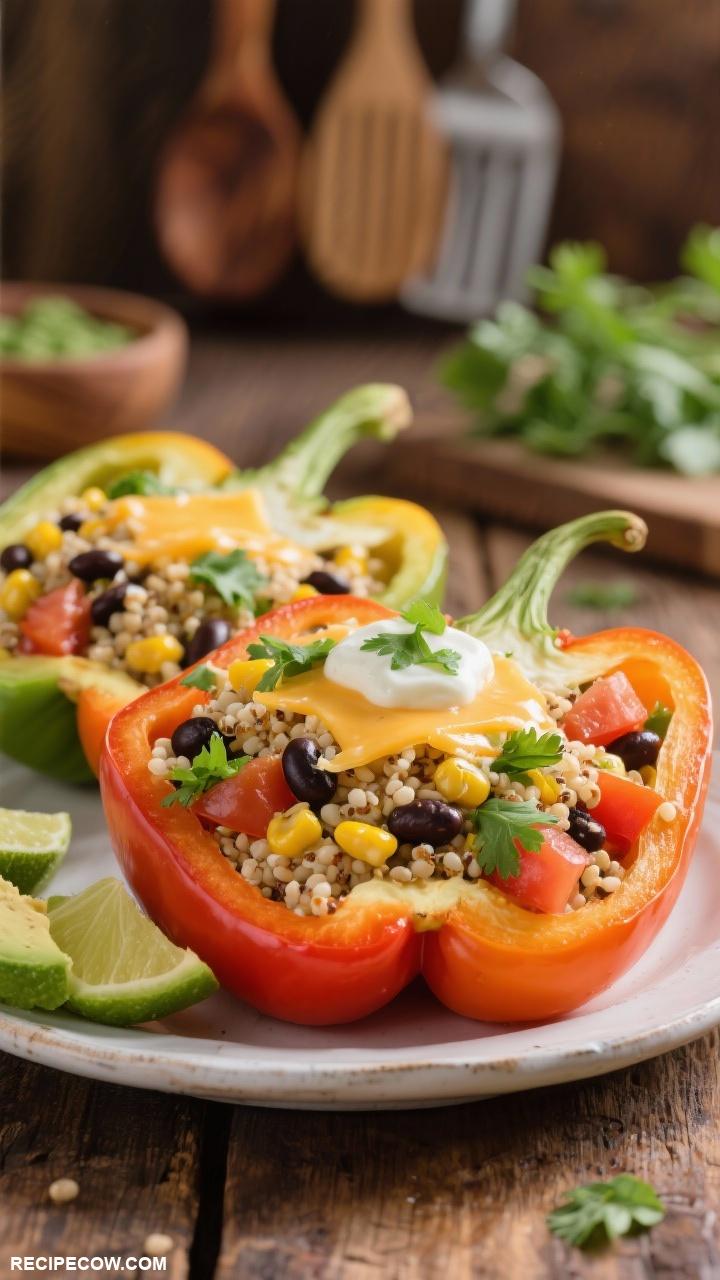 easy dinner recipes Vegetarian Quinoa Stuffed Peppers