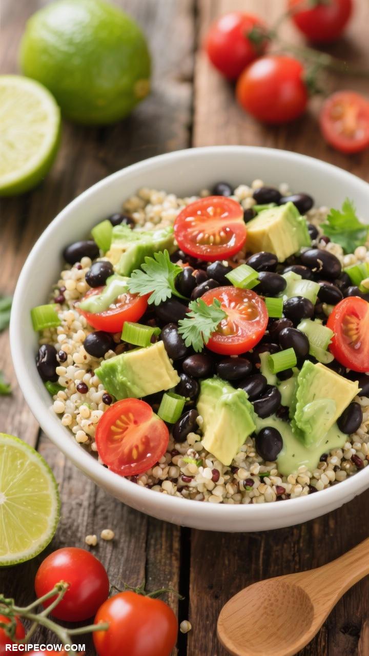 easy lunch recipes Quinoa and Black Bean Bowl