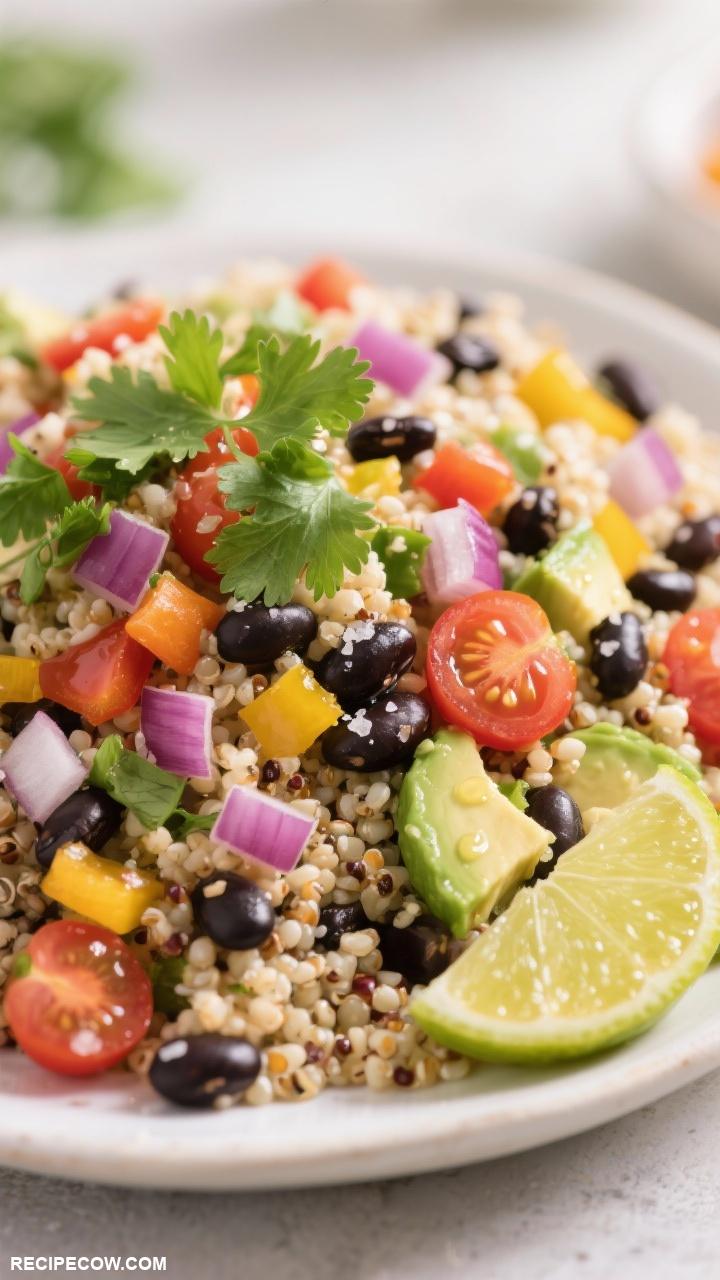healthy dinner recipes Quinoa and Black Bean Salad