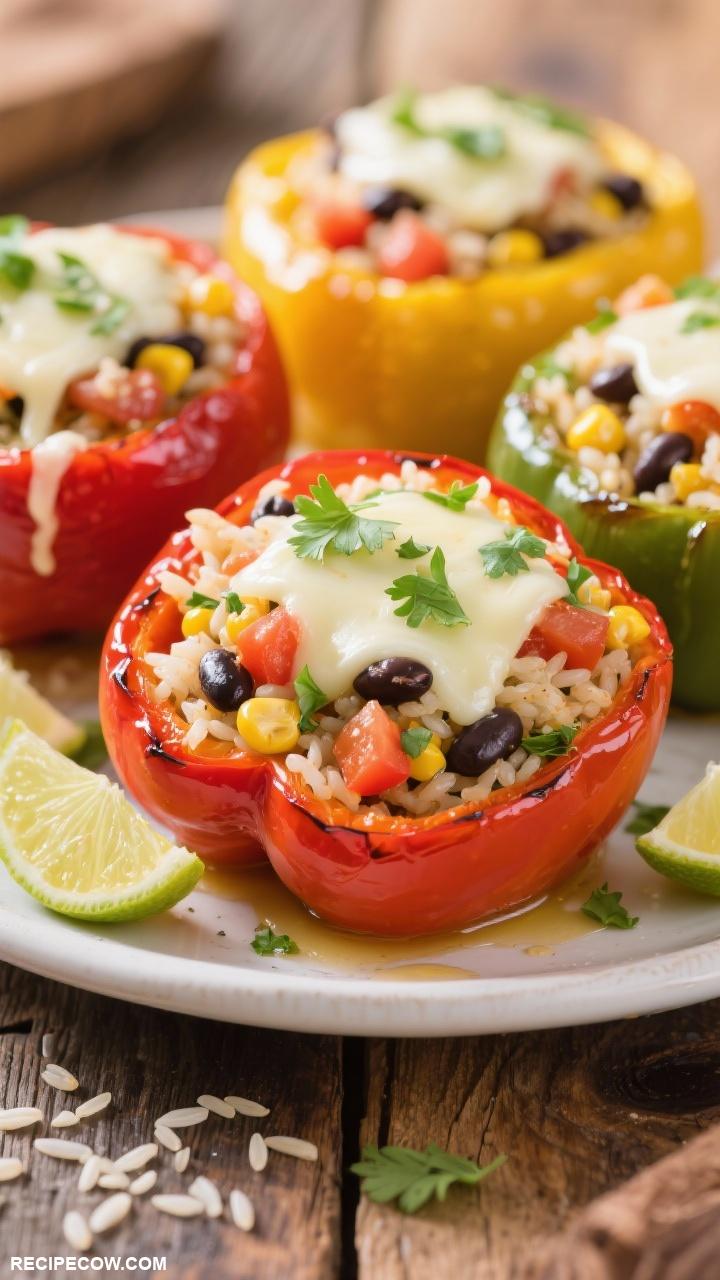 healthy dinner recipes Stuffed Bell Peppers with Rice