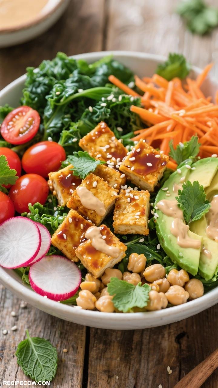 healthy lunch recipes Buddha Bowl with Tempeh and Greens