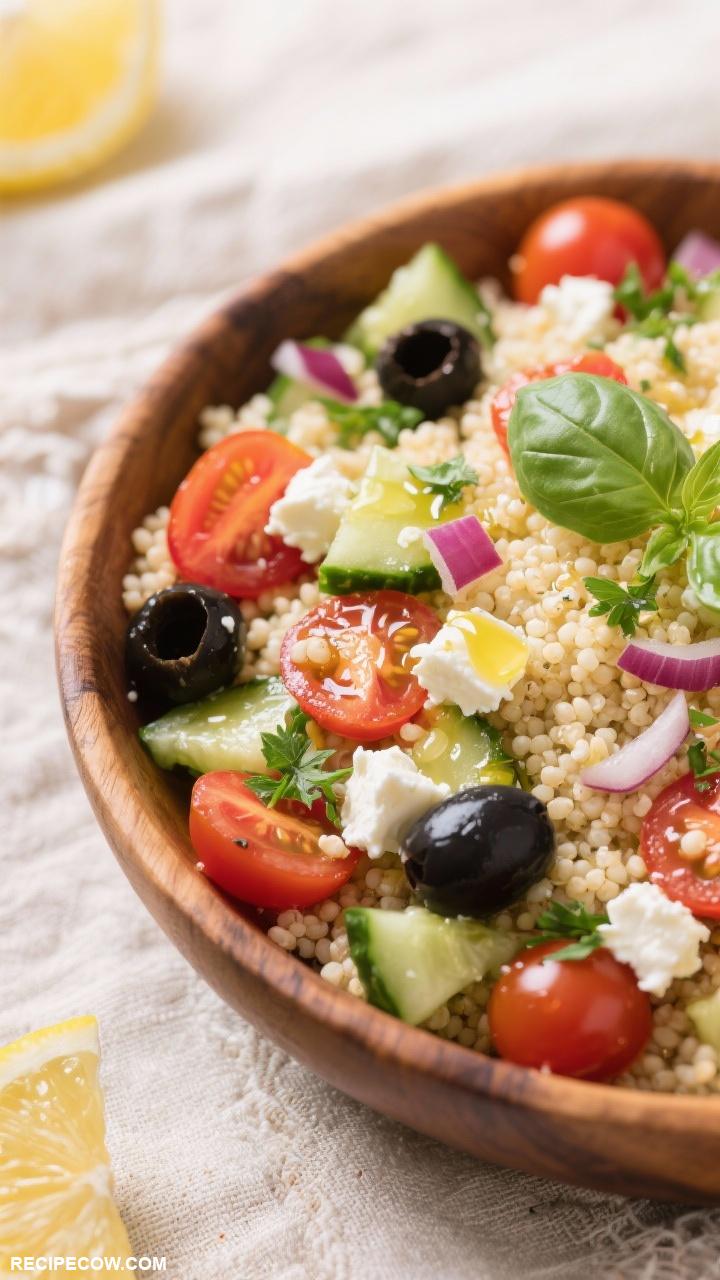 healthy lunch recipes Mediterranean Couscous Salad with Feta