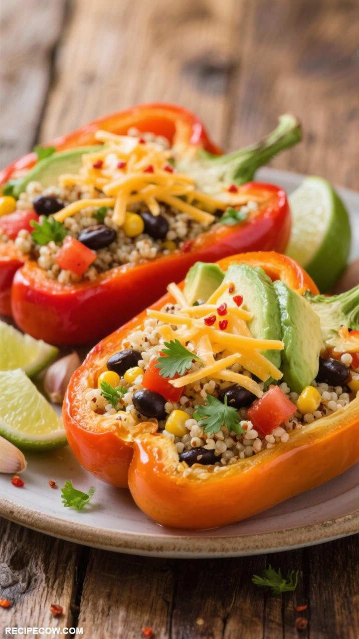 healthy lunch recipes Stuffed Bell Peppers with Quinoa