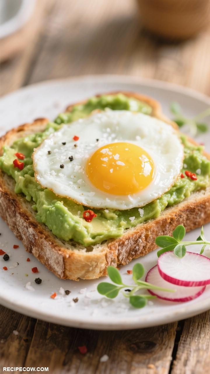 light breakfast recipes Avocado Toast with Poached Egg