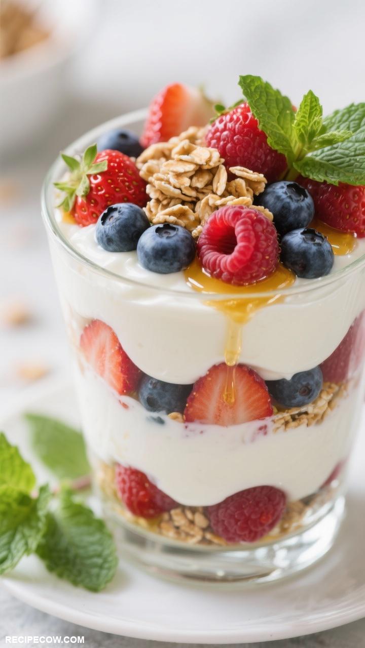 light breakfast recipes Greek Yogurt Parfait with Berries