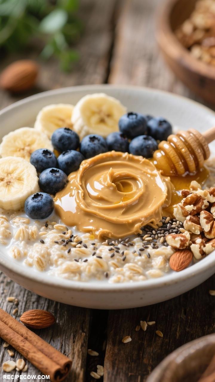 light breakfast recipes Overnight Oats with Almond Butter