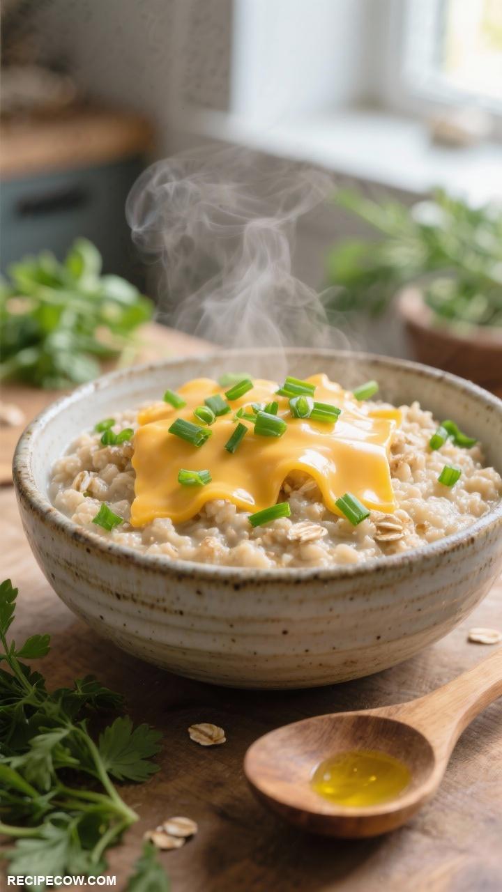 light breakfast recipes Savory Oatmeal with Cheese and Herbs