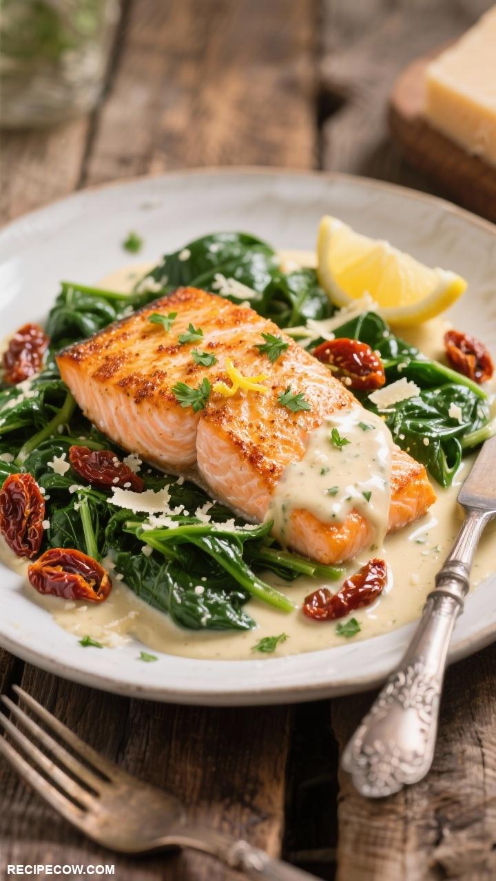 one pan dinners One Pan Creamy Tuscan Salmon
