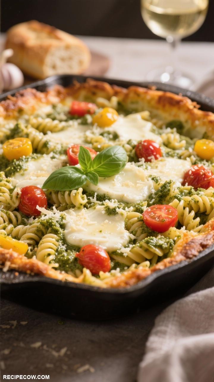one pan dinners One Pan Pesto Pasta Bake