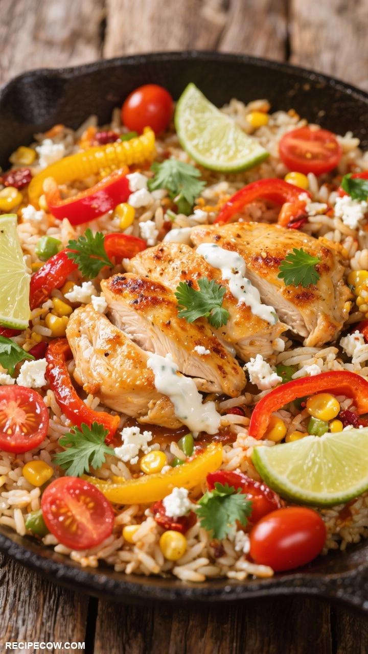 one pan dinners One Pan Southwest Chicken and Rice