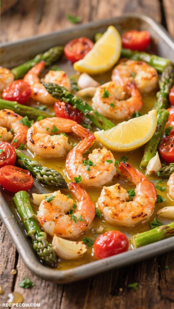 one pan dinners Sheet Pan Garlic Butter Shrimp