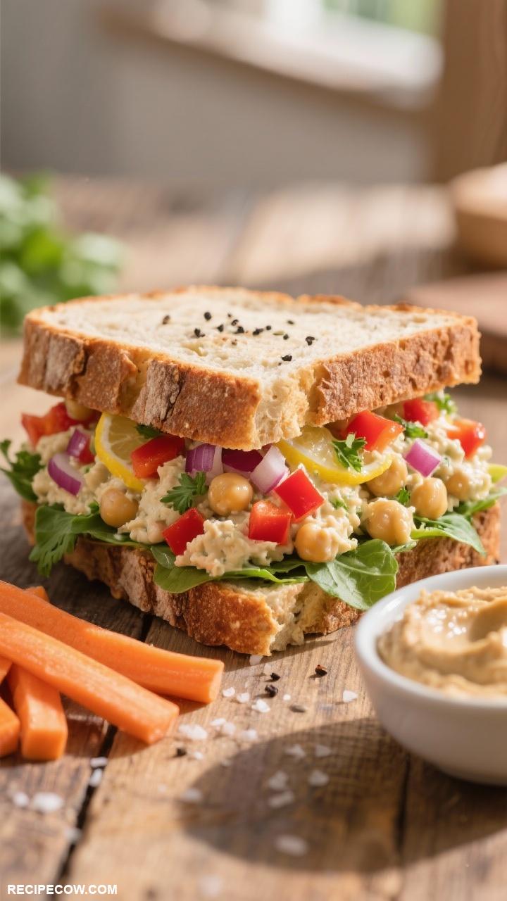packable lunch ideas Chickpea Salad Sandwich