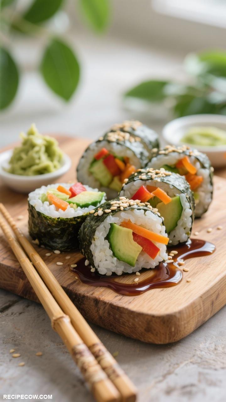 packable lunch ideas Veggie Sushi Rolls