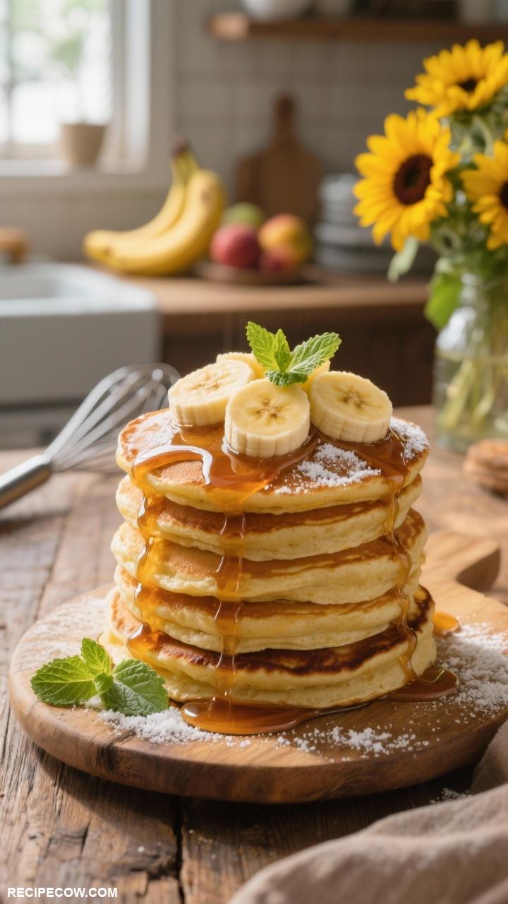 quick breakfast recipes Banana Pancakes Recipe