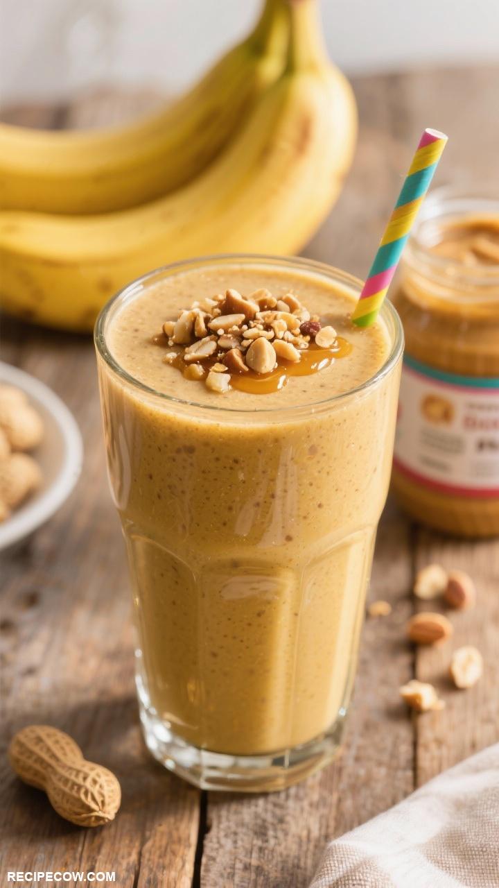 quick breakfast recipes Peanut Butter Banana Smoothie