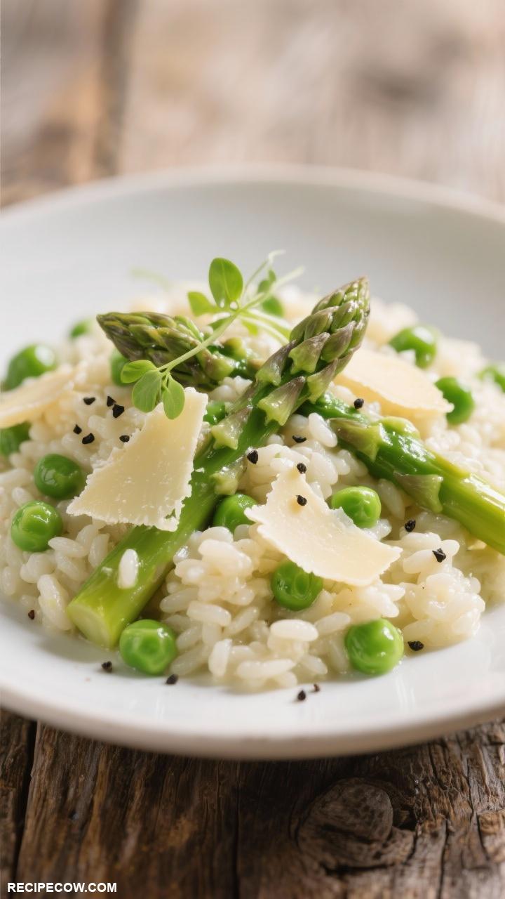 spring meals Asparagus and Pea Risotto