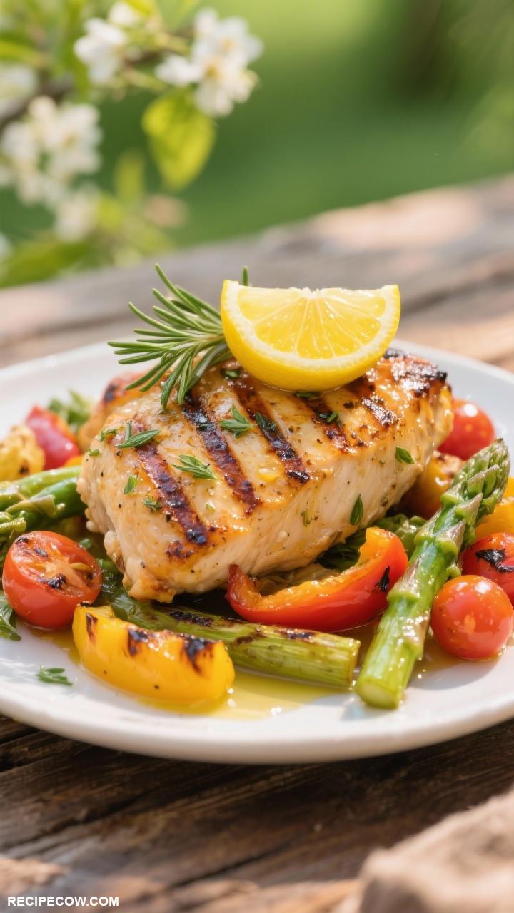 spring meals Grilled Lemon Herb Chicken