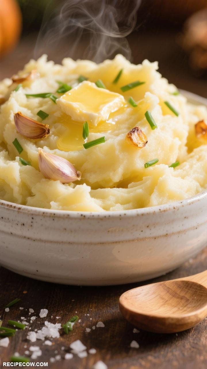 thanksgiving recipes Garlic Mashed Potatoes