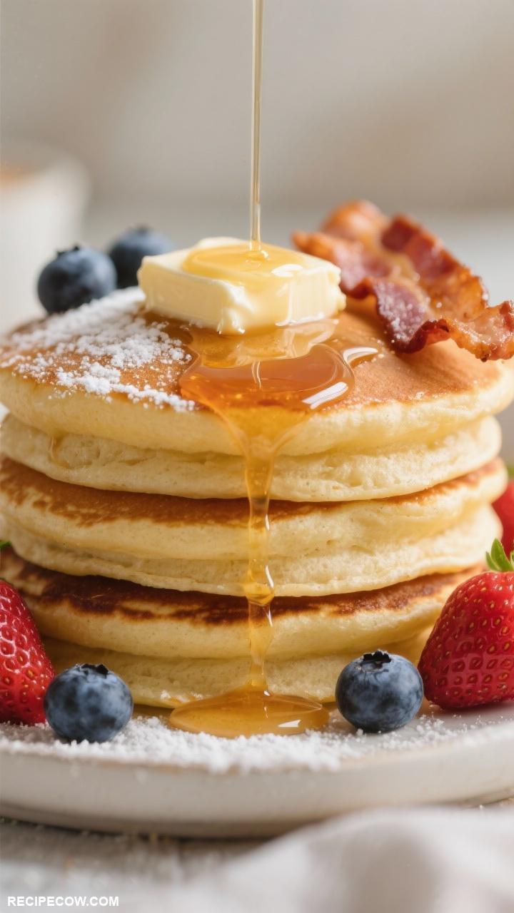 traditional american recipes Pancakes with Maple Syrup