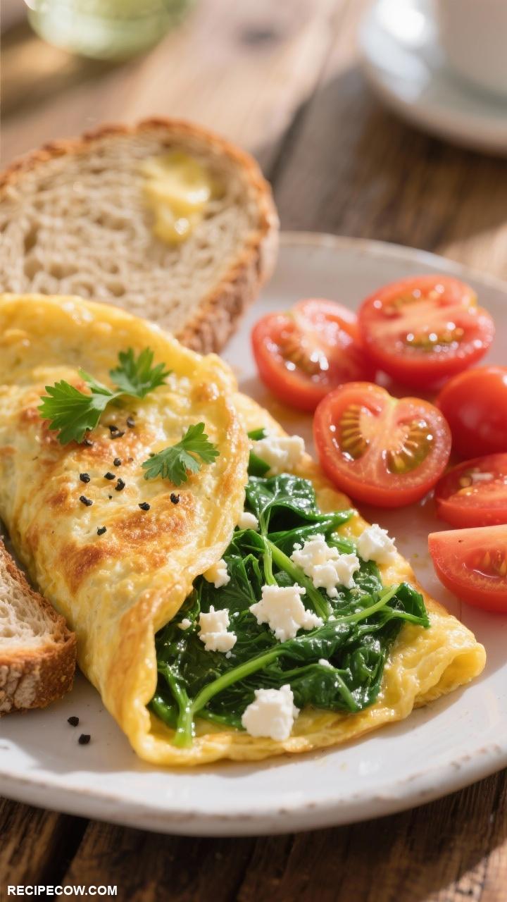 weekend breakfast ideas Savory Spinach and Feta Omelette