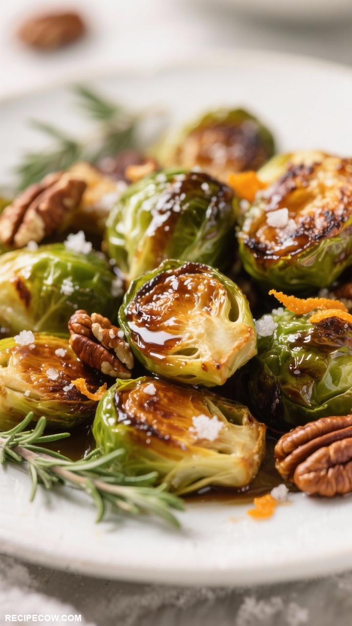 winter meals Maple Glazed Brussels Sprouts