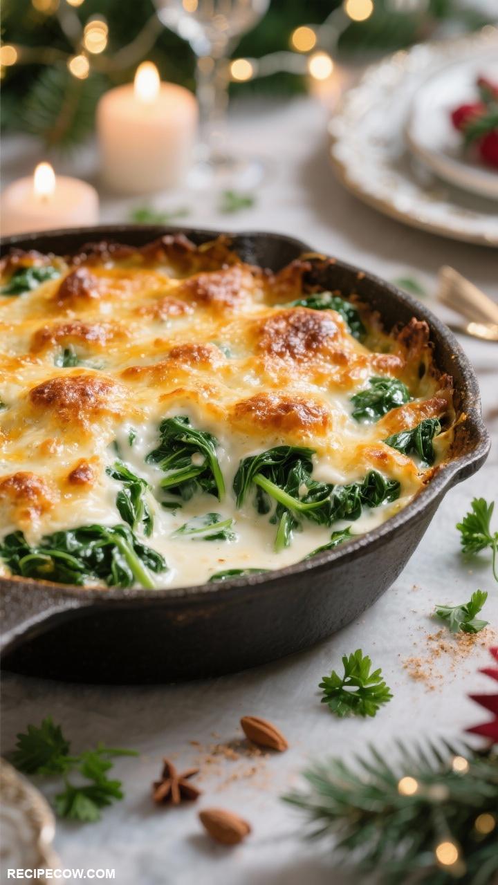Christmas side dishes Creamy Spinach Gratin