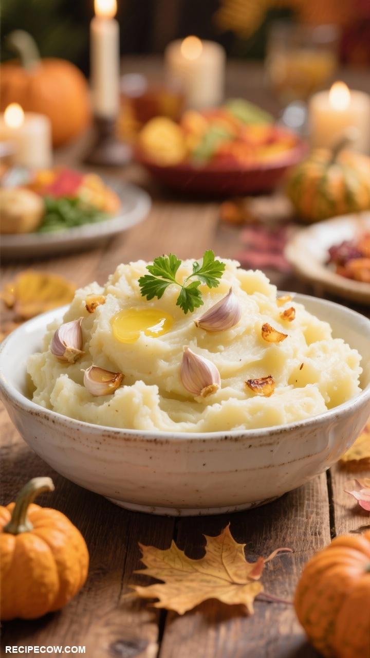 Thanksgiving sides Garlic Mashed Potatoes