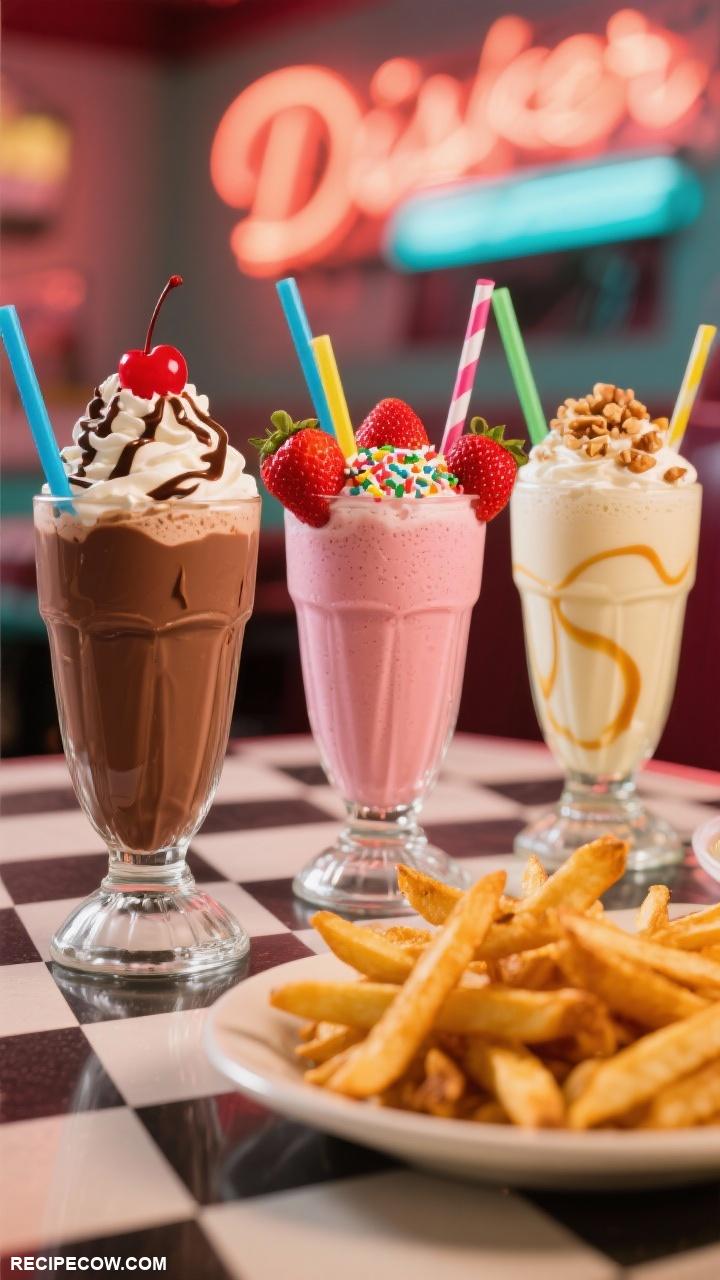 classic diner foods Milkshake Variety