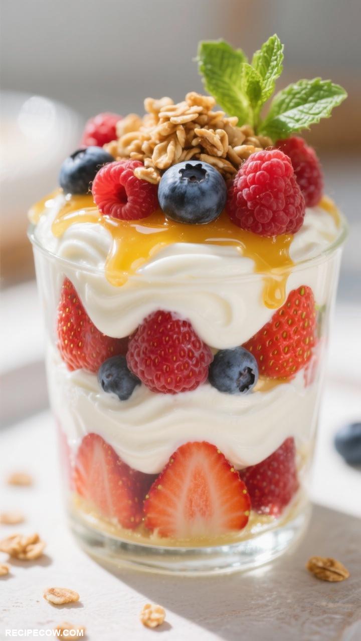 cold breakfast recipes Greek Yogurt Parfait with Berries