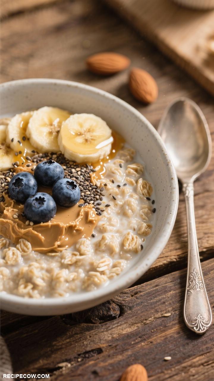 cold breakfast recipes Overnight Oats with Almond Butter