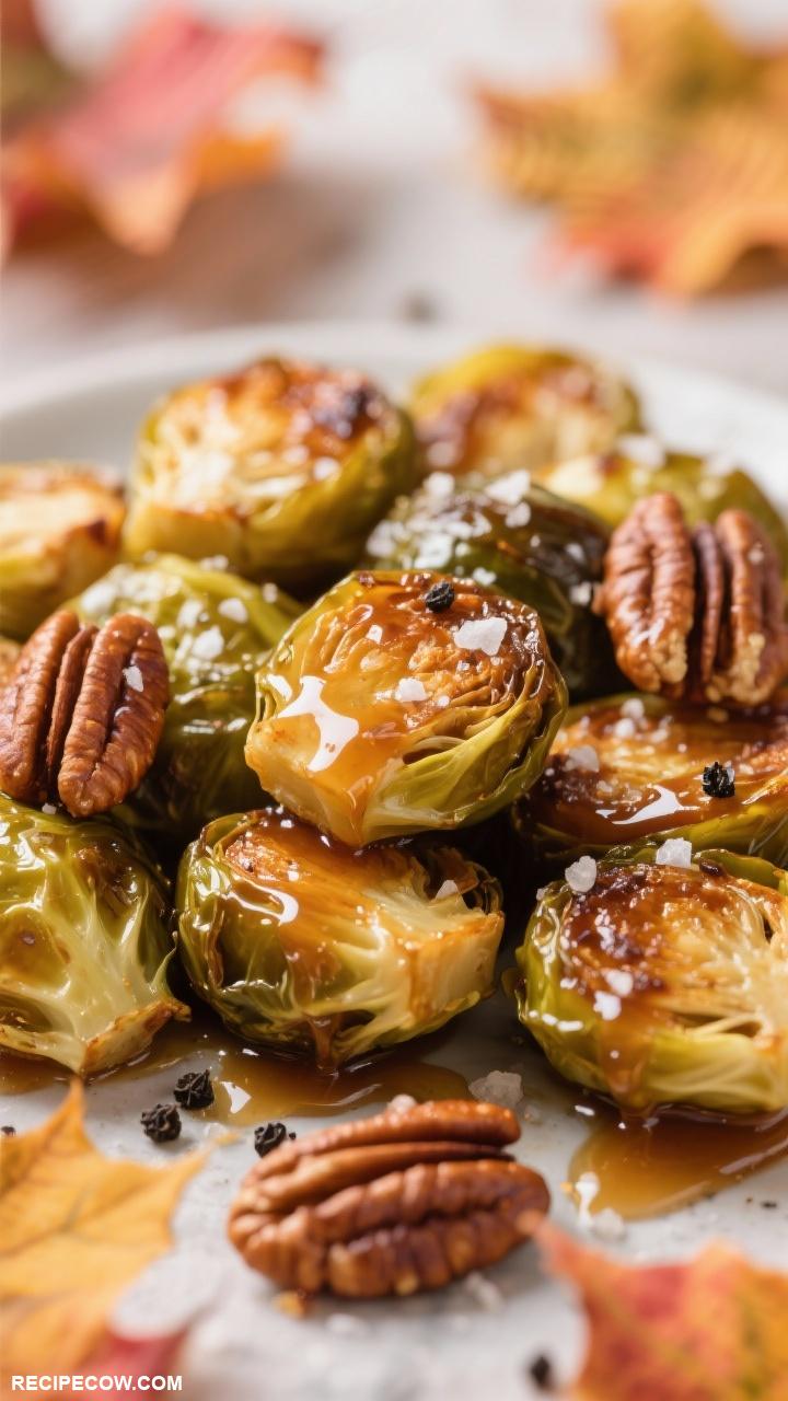 cozy fall meals Maple Glazed Brussels Sprouts